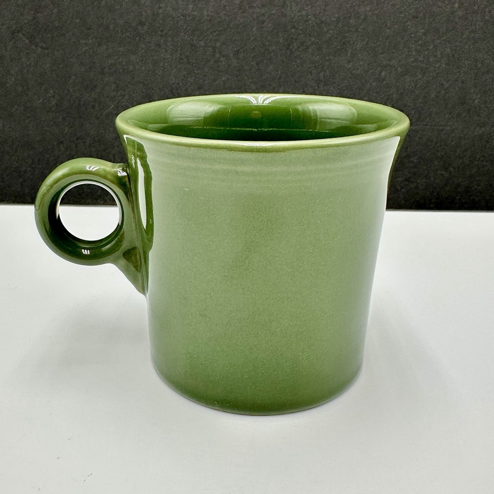 Fiesta Ware Coffee Cup Mug Homer Laughlin HLC O Ring Handle Green Fiestaware